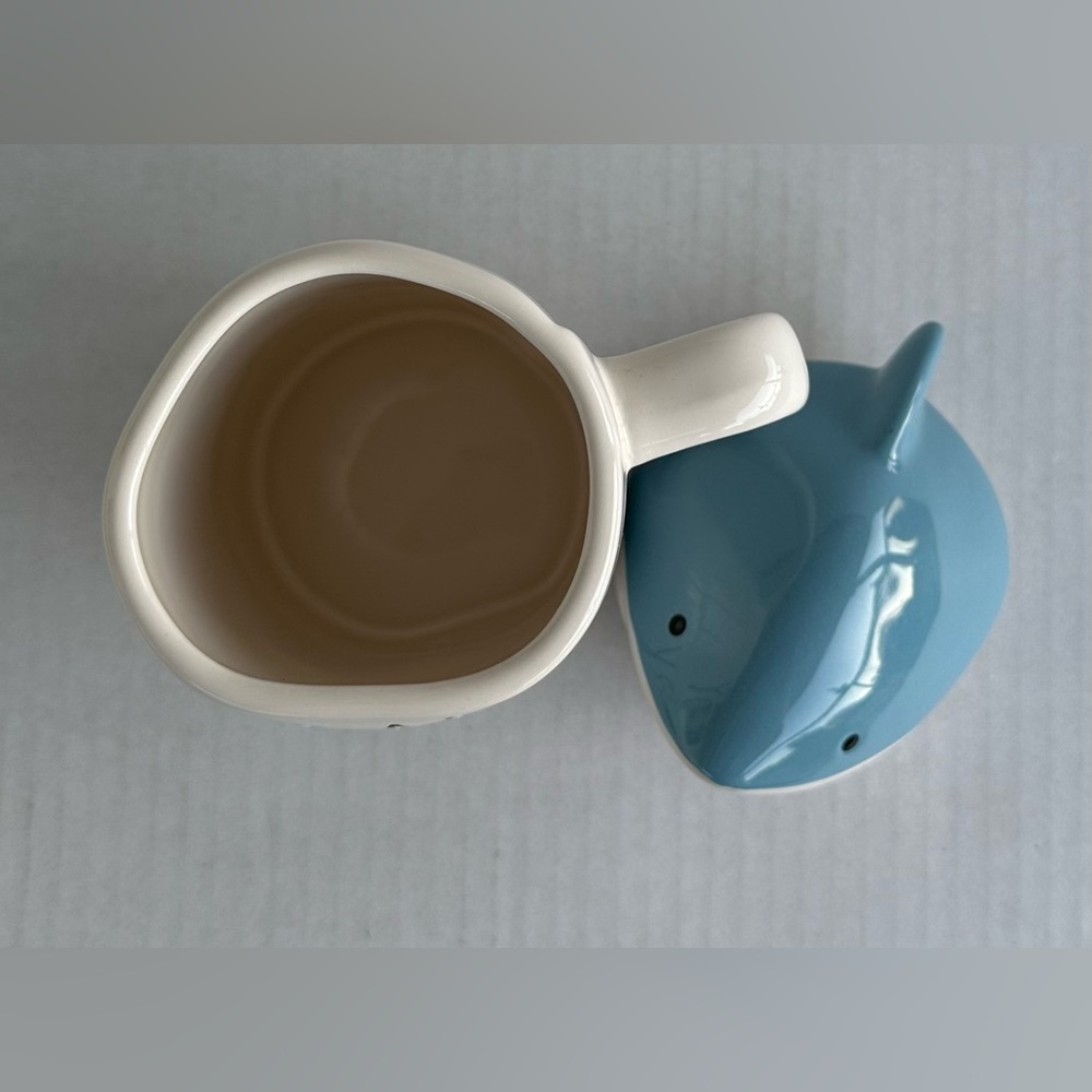 Rae Dunn “Baby Shark” Ceramic Mug With a Shark Topper Lid - Picture 6 of 13